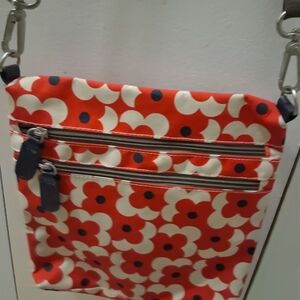 Orla Kiely Floral Red and White Crossbody Bag